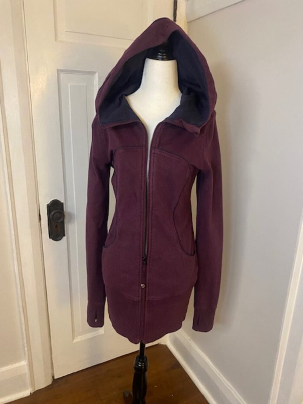 lululemon Retro Y2K Plum Size 8 Full-Zip Hooded Scuba Hoodie Jacket